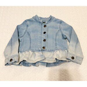 Toddler Girls Ombre Ruffle Hem Denim Jacket By Genuine Kids OshKosh 18 months